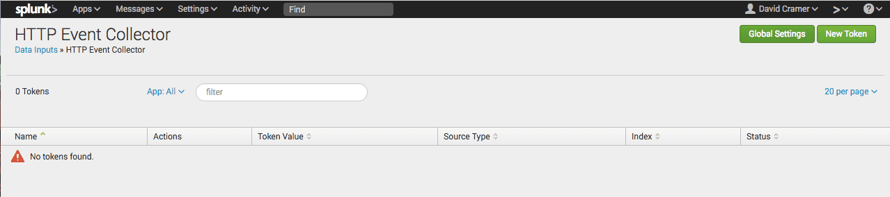 Splunk Sentry input